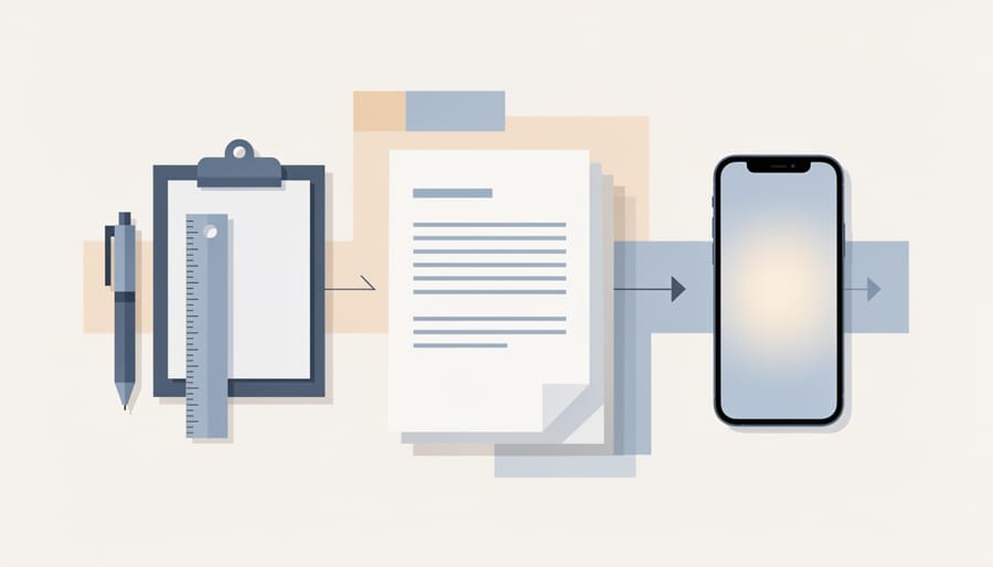 Toolbox and paperwork on a kitchen table next to a smartphone, representing planning for heat pump help and support.